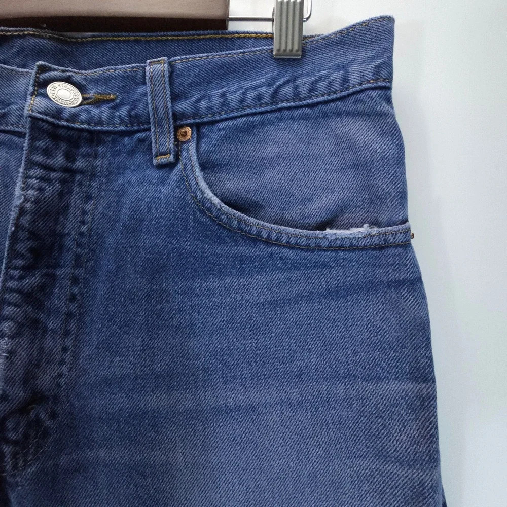 Levi's 517 Mens 33x29 Blue Y2K Bootcut‎ Jeans Faded Distressed Streetwear Denim